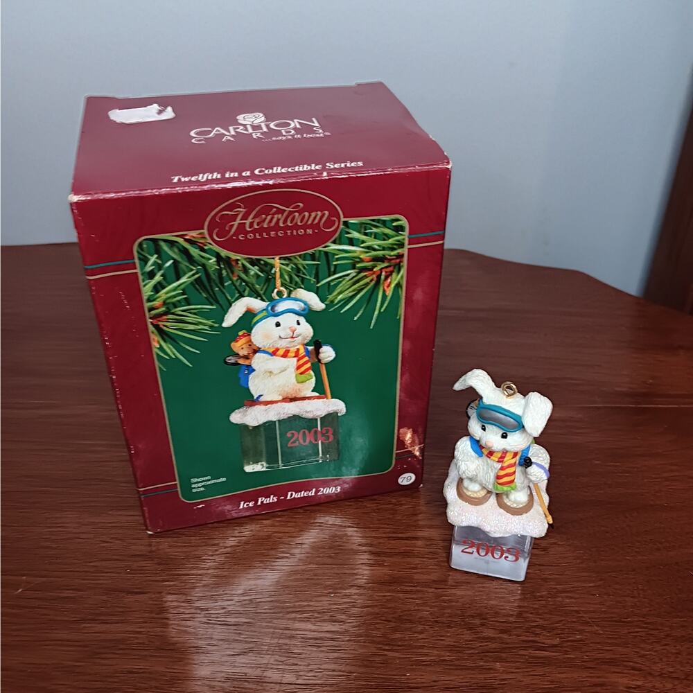 Carlton Cards Ice Pals Bunny Dated 2003 Ornament